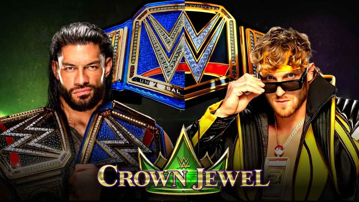 Roman Reigns vs Logan Paul Official for WWE Crown Jewel 2022