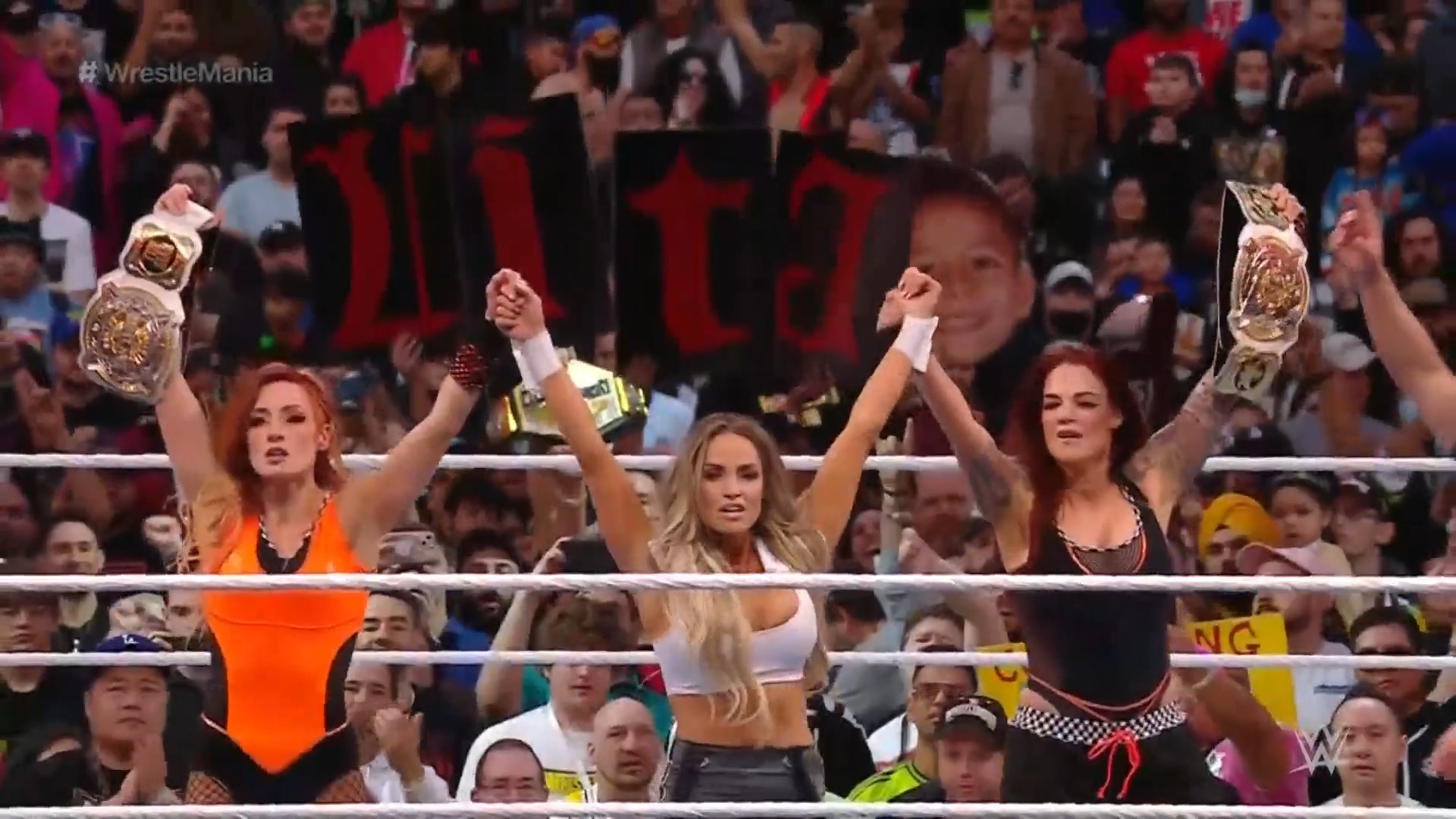 WWE WrestleMania 39 Lynch, Trish, & Lita Defeat Damage CTRL in an